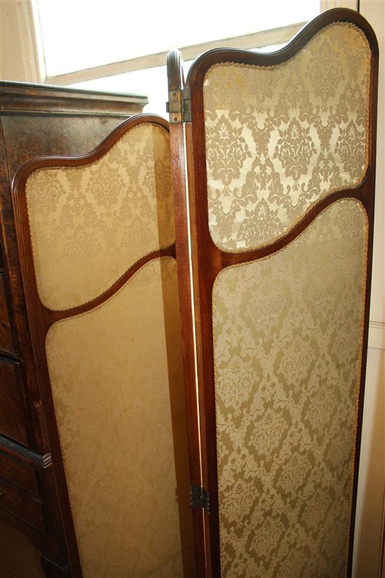 Mahogany 3 fold screen